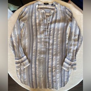 Like New Theory Silk and Cotton Striped Tunic